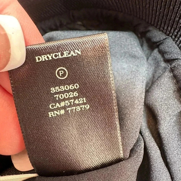 Ann Taylor Dark Navy White Tweed Vertical Stripe Pencil Skirt Size 12 Large NWT - Picture 10 of 11